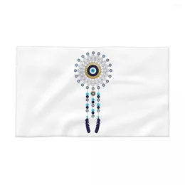 Toalha Boho Chic Evil Eye Mandala Dream Catcher Respirável Algodão Rosto Secagem Rápida Hamsa Nazar Bohemian Yoga Toalhas