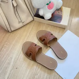 Celntriomphe mules Sandal Womans Mens Slippers Luxurys Designer Shoes Nasual Summer Sandale Leather Cheel Sliders Travel Home Clipper Slides