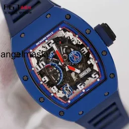 RM 손목 시계 Richards Milles Wristwatch RM030 자동 기계식 시계 RM030 남자 Germain Blue Ceramic NTPT Carbon Fiber