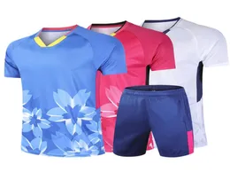 New badminton suit sport short sleeve shorts men039s table tennis Tshirt women039s tennis shirt 1167339