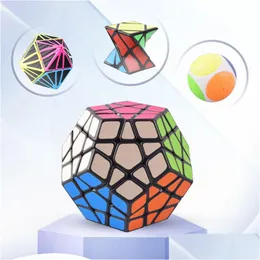 Andra leksaker Magic Math Cube Irregar Spring Brush Sticker Mirror Game Cylindrical Square Abs Mtistage Intelligent Grid Cubo Piramide Rin Otdpa