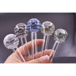 Cachimbos de fumo mais novo design 10m mini colorf tubo de queimador de óleo de vidro 12mm de espessura inebriante tubo reto prego entrega casa jardim househ otacs