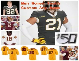 College-Trikots Minnesota Golden Gophers 25 Preston Jelen 28 Jason Williamson 3 Cam Wiley 4 Shannon Brooks Custom Football Stitched2564122