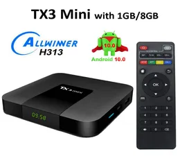 TX3 Mini Akıllı TV Kutusu Allwinner H313 24G WiFi Android 10 2G 16G 4K HD 15GHZ SETTOP TVBOX 24GHZ Medya Oyuncuları4235313