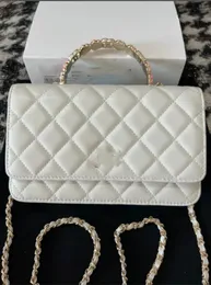 10A Mirror Quality Designer Teen Jodie Bag Fashion Läderväskor Wallet Real Leather Medium Purse Triangle dragkedja handväska Klassisk lammskinn H