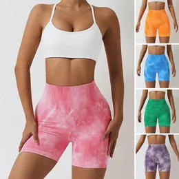 Shorts femininos na moda mulheres esporte macio calças de verão tie tingido esporte-desgaste mulher fina fitness curto