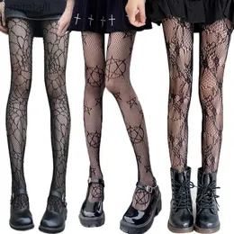 Meias meias estrela impressão collants sexy para mulheres rendas meia-calça preto náilon elástico collants discotecas meias de seda lolita jk moda roupa interior yq240122