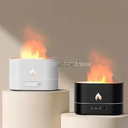 Luftbefeuchter USB Simulation Flamme Luftbefeuchter Kleines Nachtlicht Intelligente Abschaltung Schlafzimmer Büro Wohnzimmer Dekoration Neuheit Produkte YQ240122