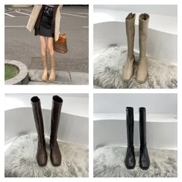 Designer plaque boots with ankle boots female black leather boots high-heeled autumn and winter boots with top quality party shoess hoes factory box 36-40