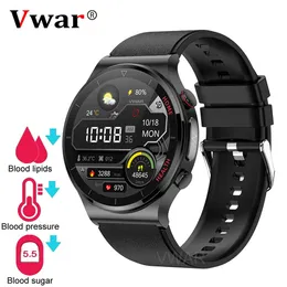 時計VWARスマートウォッチメンレーザートリートメントECG + PPG体温測定心拍数血圧酸素ヘルススマートウォッチ