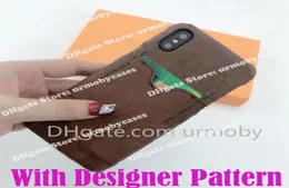 Capas de iPhone de designer para 11 12 pro max 7 8 plus X XR XS PU couro suporte de cartão IC telefone case186l96044491488091