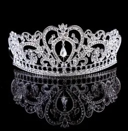 Imagem real feminino prata ouro cristal headpieces gota de água coroa tiaras hairwear casamento dama de honra festa nupcial jóias accessori6176115