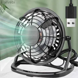 Elektrische Ventilatoren USB Silent Fan Schreibtischkühler für Laptop Notebook Desktop PC Offiice Outdoor Auto Sommerkühlung Ventilator Tragbarer drehbarer USB Mini FanL240122