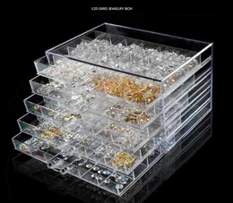 72 120 Grids jewelry Nails Art Decoration Storage Box Rhinestones Gems Glitter Storage Display Show Case Jewelry Collection Tool D7743230