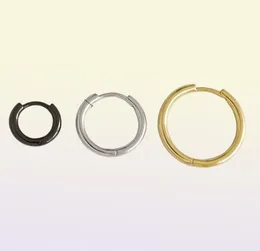 13 мм 18 мм 23 мм Серебряные серьги Huggies Серьги-кольца из стерлингового серебра 925 пробы с наполнителем из 18-каратного золота, большие маленькие круглые серьги-кольца на каждый день Ювелирные изделия HED24819987373