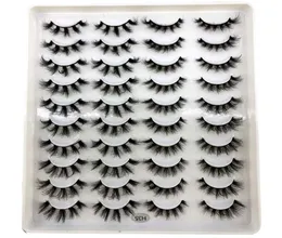 False Eyelashes 20 Pairs 1520mm Natural 3D Fake Lashes Makeup Kit Mink Extension MaquiagemFalse4883797