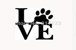 Love Paw naklejka winylowa naklejka na okno Cute Animal Pet Dog Cat Wall Art4562939