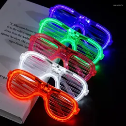 النظارات الشمسية الستائر مصراع نظارات ضوء العين وميض بار Glow Neon Party Supplies حفلات الزفاف عيد الميلاد الحفل كرنفال