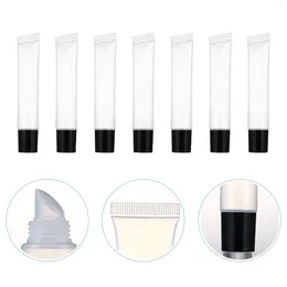 Botellas de almacenamiento 50 PCS Tubo de esmalte de brillo de labios Bálsamos de plástico Botella de contenedor Tubos de manguera transparentes