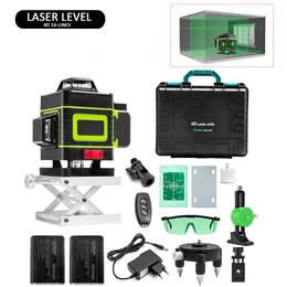 Mini 16 linee 4D 360 Livello laser orizzontale e verticale linea verde Autolivellante Livello laser super potente Livello laser a raggio verde