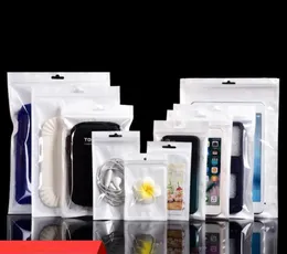 Whiteclear Valve Resealable Zipper Plastic Retail Packaging Poly Bag Zipper BAG Retail W Hang Hol5157753