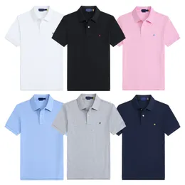 Klasik tasarımcı polos gömlek rahat nakış tişört erkek tees yaz yaka iş markası erkek erkek erkekler kadın kadın hayvan baskı homme li-2xl