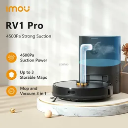 로봇 진공 청소기 IMOU RV1 Pro 저장 가능한지도 로봇 진공 청소기 로봇 강력한 흡입 자체 비어프 스위퍼 아스피라도어 프리 가수소 홈 어플라이언스