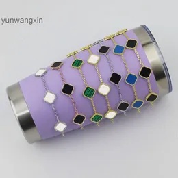 Van Clover Mücevher Van Yonca Bilezik Dört Yaprak Yonca Bilezikler Cleef Charm Gold Zincir Altın Bileklik Bağlantıları Baskavaklar Kadın Aşk Kol Bandı Bangles Tasarımcı Zincirleri Bracl