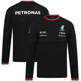 Mercedes için Erkek Tişört Benz T-Shirt Petronas Motorsport F1 Takımı Yaz Beyaz Hızlı Kurutulabilir Nefes Alabilir Uzun Kollu Jersey Anti-UV solmaz