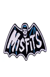 Misfits crânio batwing demônio dos desenhos animados broche pinos esmalte metal emblemas lapela pino broches jaquetas jeans moda jóias acessórios8996866