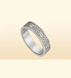 Anillo de tornillo de amor Joyería de diseño de lujo clásica para mujeres Diamantes de moda Anillos de oro Aleación de acero de titanio Chapado en oro Artesanía Never3299246
