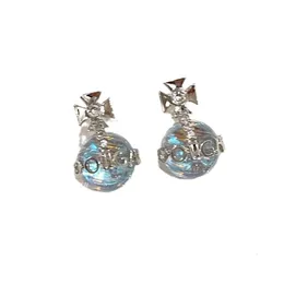 Satellite Earring Designer Women Top Quality With Box Western Empress Charm Letter Earrings Style And Unique Sense S925 Silver Needle Grade Earrings For Women