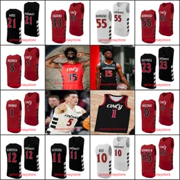 Koszulka koszykówki viktor lakhin sage tolentino kalu ezikpe ozy OGuama CJ Anthony Mika Adams-Woods Men Młodzież Customed Cincinnati Jersey Mężczyźni kobiety kobiety