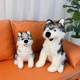 Plyschdockor realistiska varg husky hund fyllda leksaker plysch djur barn leksaker barn mjuk kawaii varg husdjur docka söta barn leksaker för flickor pojkar