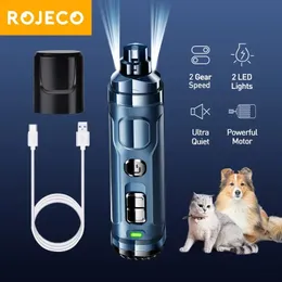 Forniture Tagliaunghie per cani elettrici ROJECO N30 per smerigliatrice per unghie per cani Tagliaunghie professionale ricaricabile per artigli di gatto Toelettatura