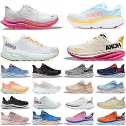 Storlek 13 46 47 Hoka Running Shoes Clifton 9 Clifton 8 Bondi 8 Stöttabsorberande Road Fashion Designer Hokas Sneakers For Mens Womens Athletic Shoes