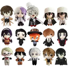 Bonecas de pelúcia 20 cm Osamu Dazai Cães Vadios Pelúcia Fyodor Dostoyevsky Edogawa Rampo Nakahara Chuya Boneca Brinquedo Recheado Macio Brinquedo Bsd Presente de Aniversário