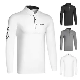 Golf Men's New Winter Long Sleeved Jersey Elastic Breathable Quick Drying and Anti Shrinkage Outdoor Casual Sports T-shirt