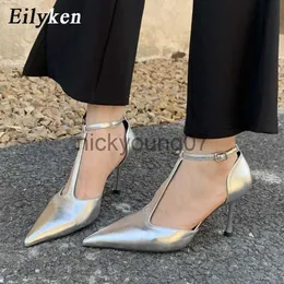 Sandalet Eilyken Bahar Sonbahar Marka Kadınlar Pompalar Ayakkabı Moda Moda Saçlı Bayanlar Elegant Boş Out Sandalet Zapatilla de Mujej240122