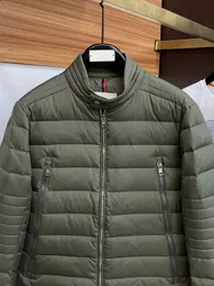 Parkas de plumón de pato blanco para hombre, chaquetas con cremallera y cuello levantado, abrigos cortos ajustados MKMN005, otoño e invierno, 2023