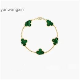 Van Clover Biżuteria Bransoletka Van Clover Four Leaf Clover Bracelets Clee Charm Designer S For Girls Women 18K Gold Sier Black White Red Green Brand Wedding Part