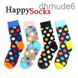 Happy Socks Fashion High Quality Men's Polka Dot Casual Cotton Color 8 Colors 24 st = 12Pairs 7tiz