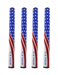 Wholenew High Grade U S Tour Oversize Jumbo Golf Single Pu Putter Grip Slim 20 30 US America Flag Red White Blue5770970