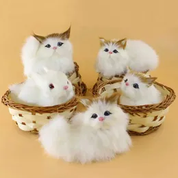 Bonecas de pelúcia bonito mini cesta coelho gato cão brinquedo de pelúcia simulação animal de pelúcia ornamentos quarto mesa decorações do carro crianças presentes
