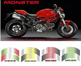 Motosiklet lastik iç kenar şerit koruma etiketleri gece yansıtıcı güvenlik uyarısı Ducati Monster için Dayanıklı Çıkartmalar 695 696 796250579