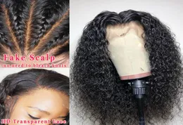 HD Transparent Lace Wigs Pre plucked 360 Frontal Wig curly Invisible fake scalp natural Front water wave 130density diva17415579