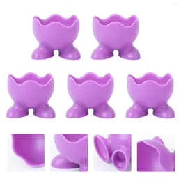 Dinnerware Sets 5 Pcs Silicone Egg Holder Plastic Eggs Boiled Cup Microwave Cookware Cooking Utensils