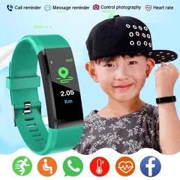 Relógios de silicone crianças relógio inteligente crianças smartwatch rastreador de fitness para meninos meninas relógio inteligente esporte à prova dwaterproof água criança smartwatch