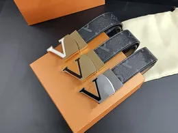 Nytt designerbälte för män och kvinnor klassiska mode lyxiga svansklippbälte med bokstavstrycklängd 105-125 cm bred 3,8 cm med låda