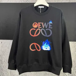 Правильная верхняя версия 1.1, осенне-зимний свитер Mobile Castle Co с надписью Flame Letter, унисекс Paris Owe Rowe
